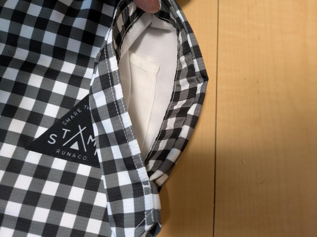 STAMP RUN&CO　RUN SHIRTS BLACK CHECKRED