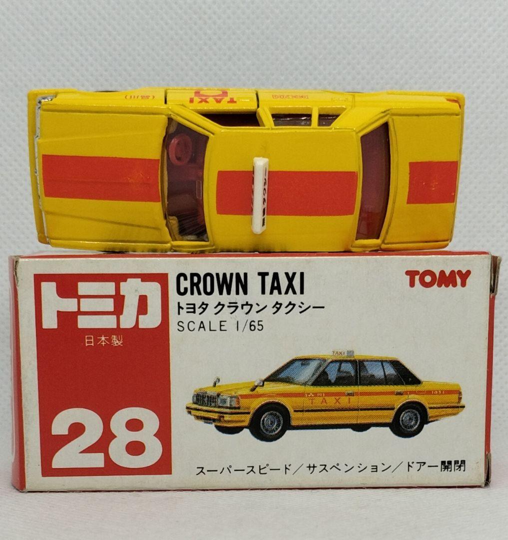 《赤箱トミカ28-5-5》トヨタクラウンタクシー【品川 タクシー】未使用箱シミ有