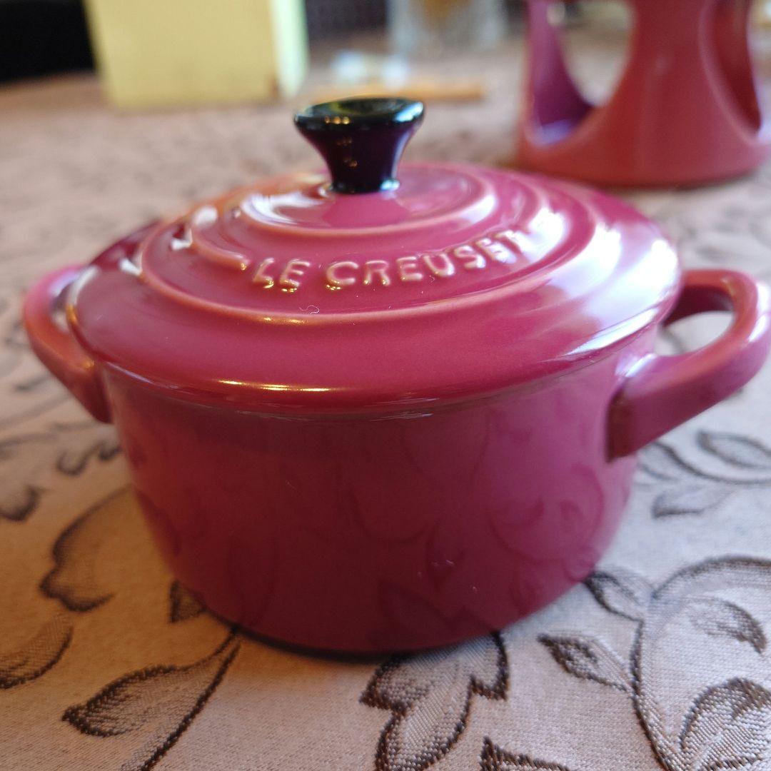 LE CREUSET ル・クルーゼ ミニココット フォンデュセット〈未使用〉①