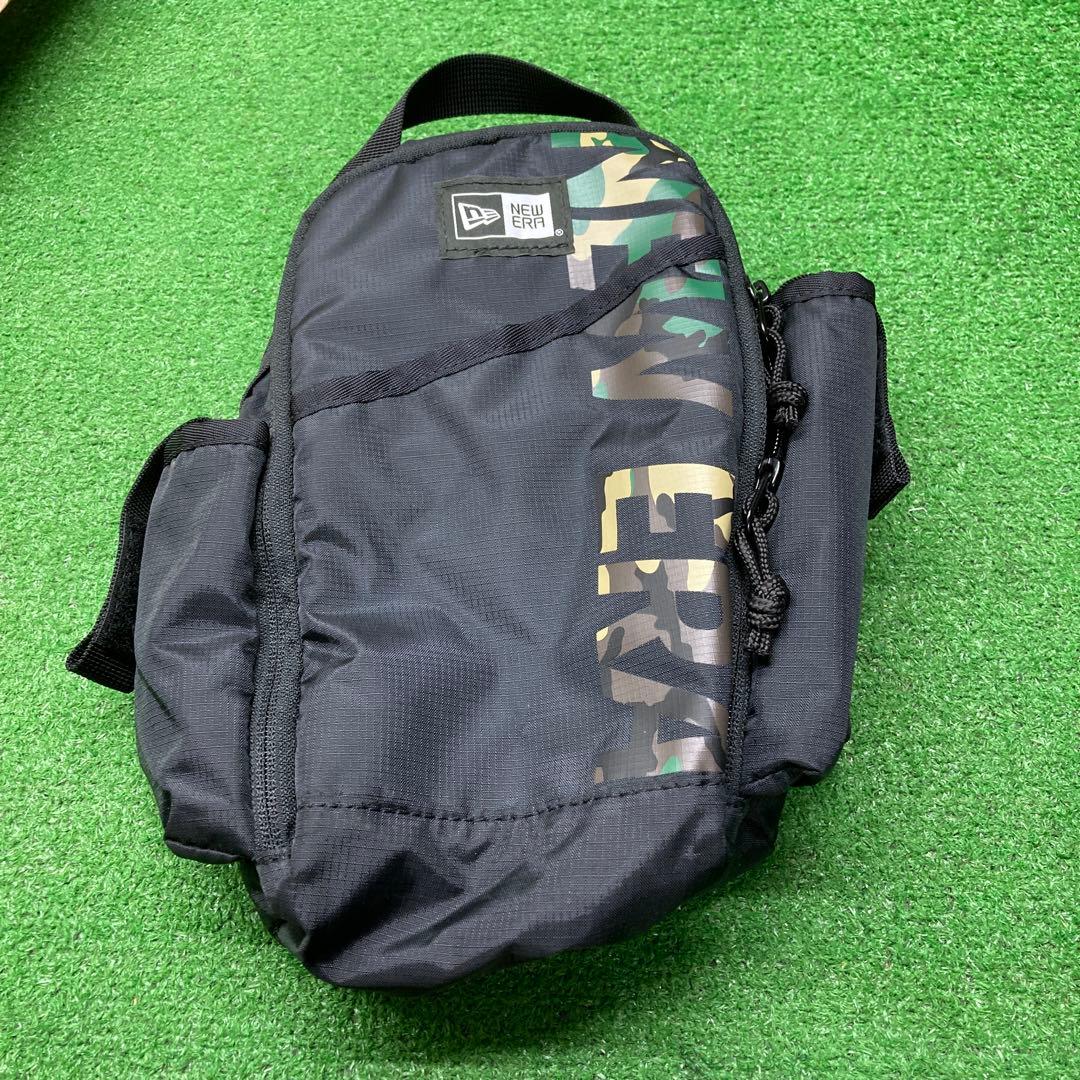 寶BU-1105 美品 ニューエラ スタンド式 キャディバッグ ブラック迷彩