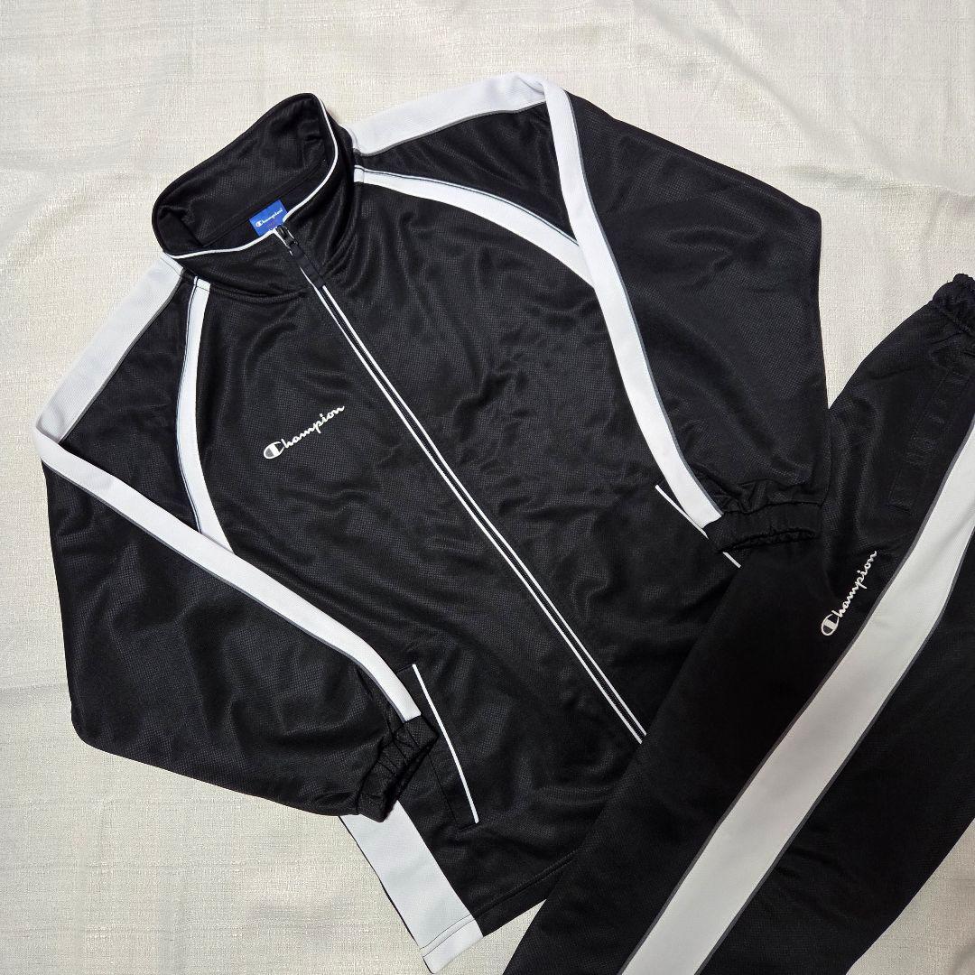 新品Championチャンピオン ジャージ上下セットアップ 黒 M