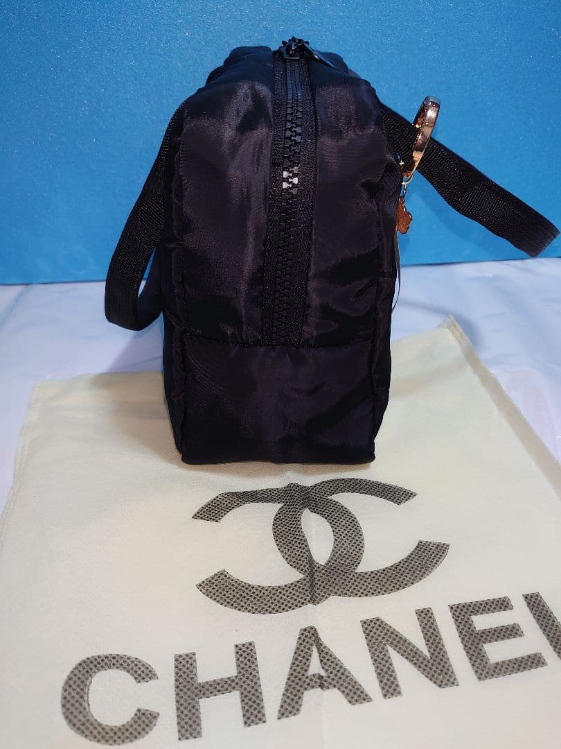 CHANEL ブラック トートバッグ カメリアチャーム　⑤チャーム