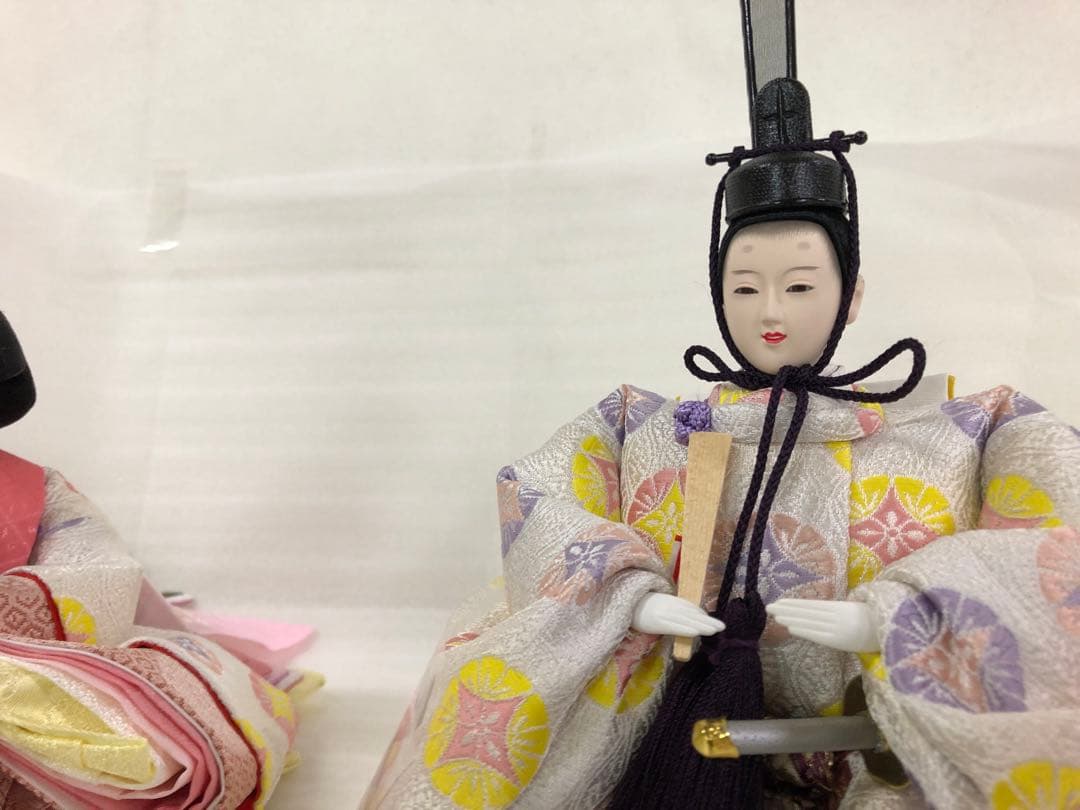 雛人形セット 花柄背景付夏場価格