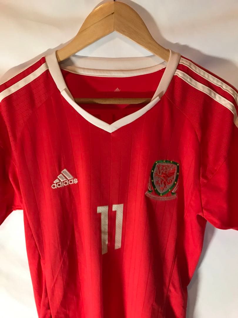 adidas ウェールズ代表「11」ガレス・ベイル 半袖 S ユニフォーム