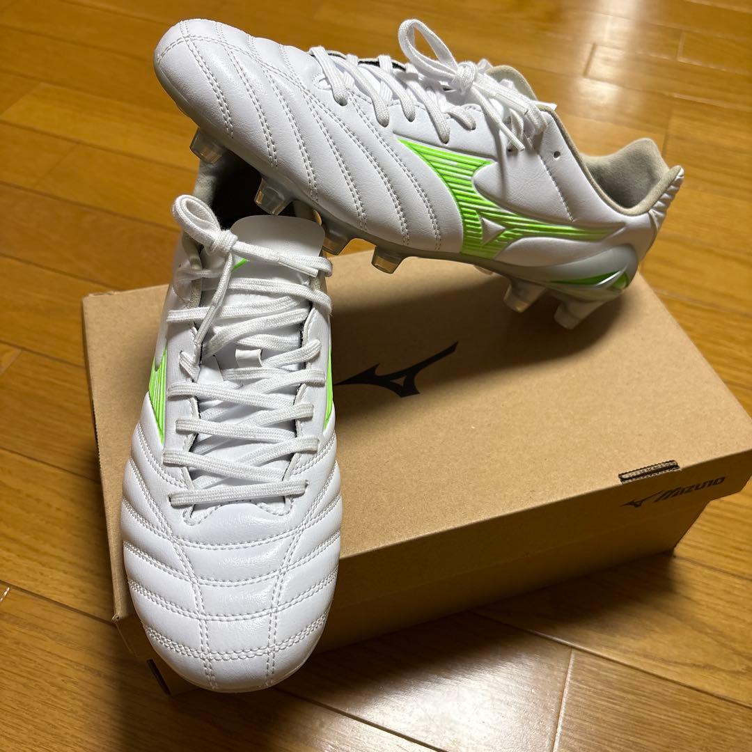 Mizuno サッカーシューズ スパイク ホワイト/グリーン
