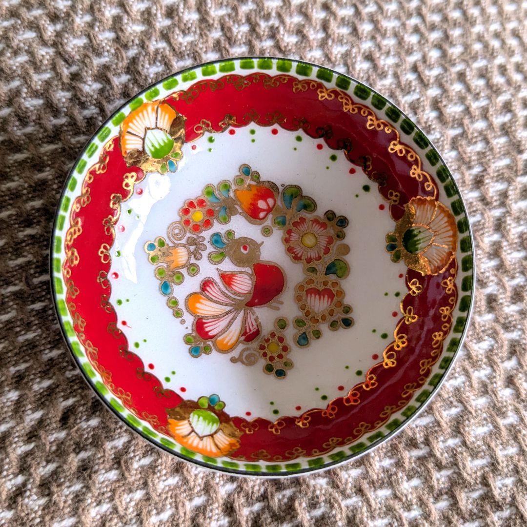 オーストリア　エナメル　琺瑯　小皿　Steinboech　ヴィンテージ　手彩色