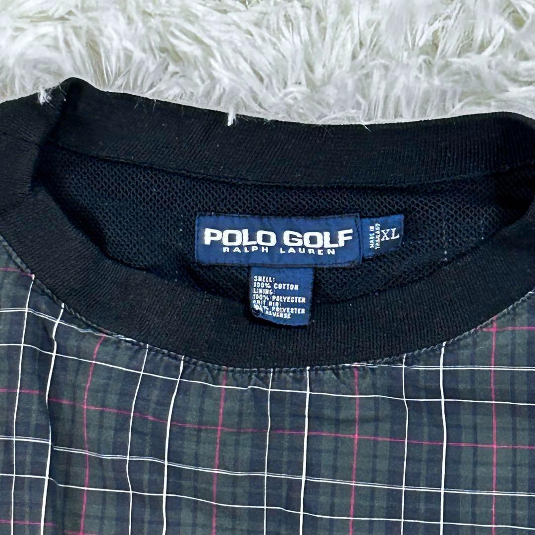 ポロゴルフ ラルフローレン 90s プルオーバー ブラックウォッチ 刺繍ロゴ