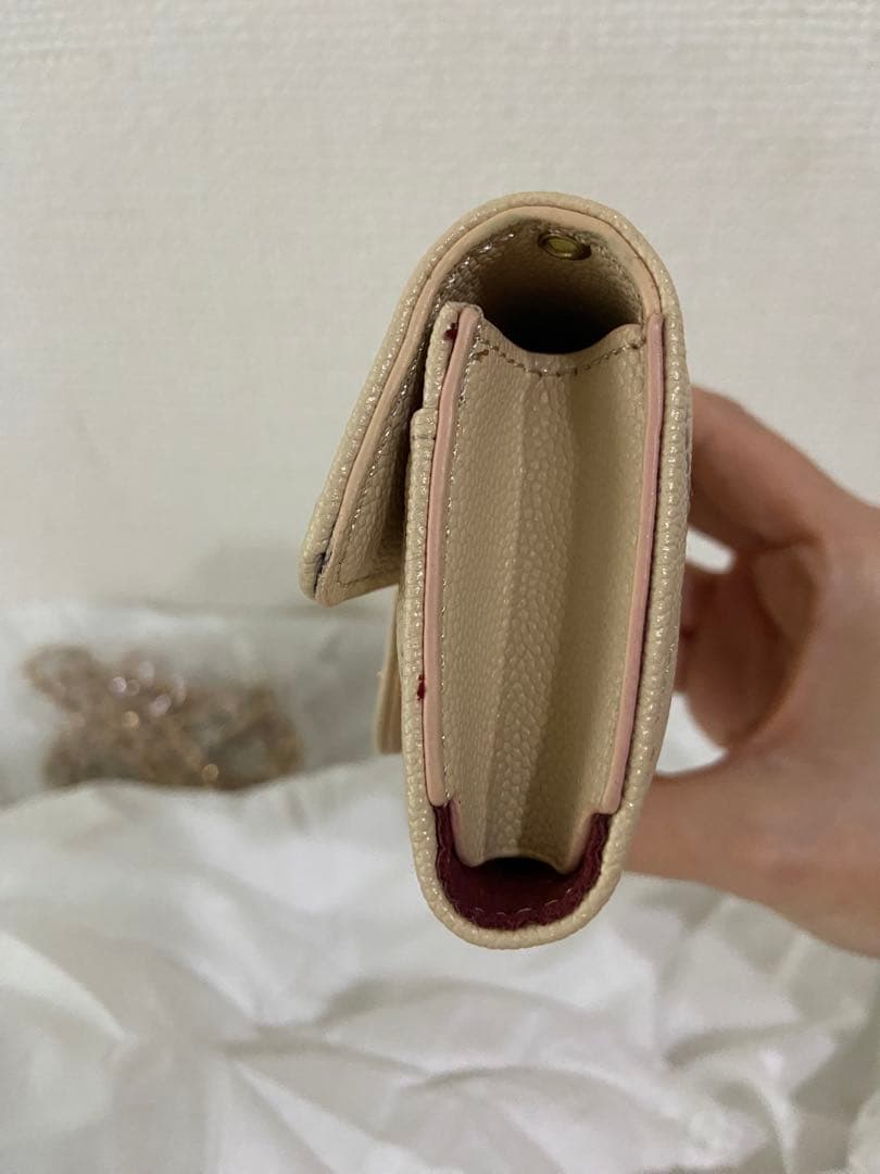 CHANELミニ財布ノベルティベージュ