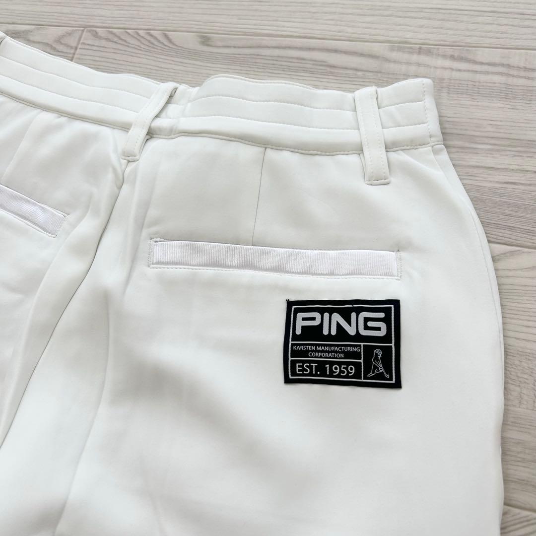 新品　PING ピン　パンツ　ジョガー　ストレッチ　オフホワイト　春夏　Lサイズ