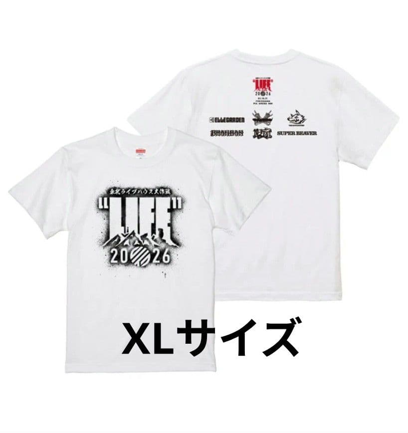 東北ライブ大作戦 LIFE Tシャツ 白XL 新品未開封