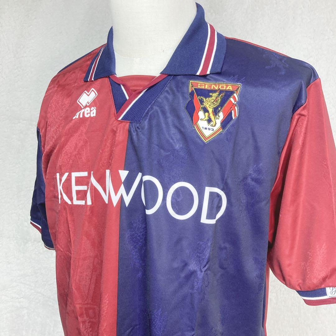 希少 未使用 ジェノア94/95 三浦知良 errea XL ホームユニフォーム