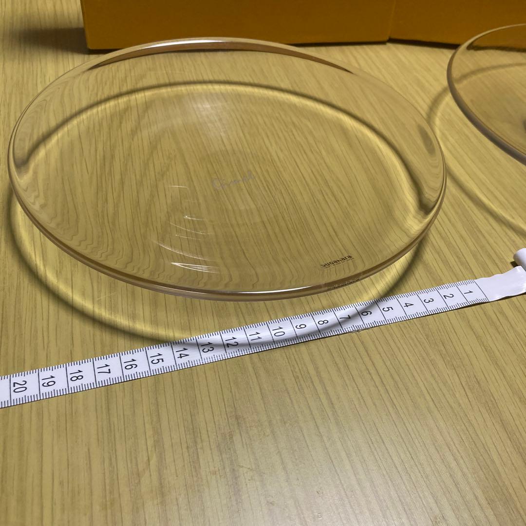 21cm 廃盤サイズ sghr ピアット 宙吹プレート 宙吹皿 平皿 大皿