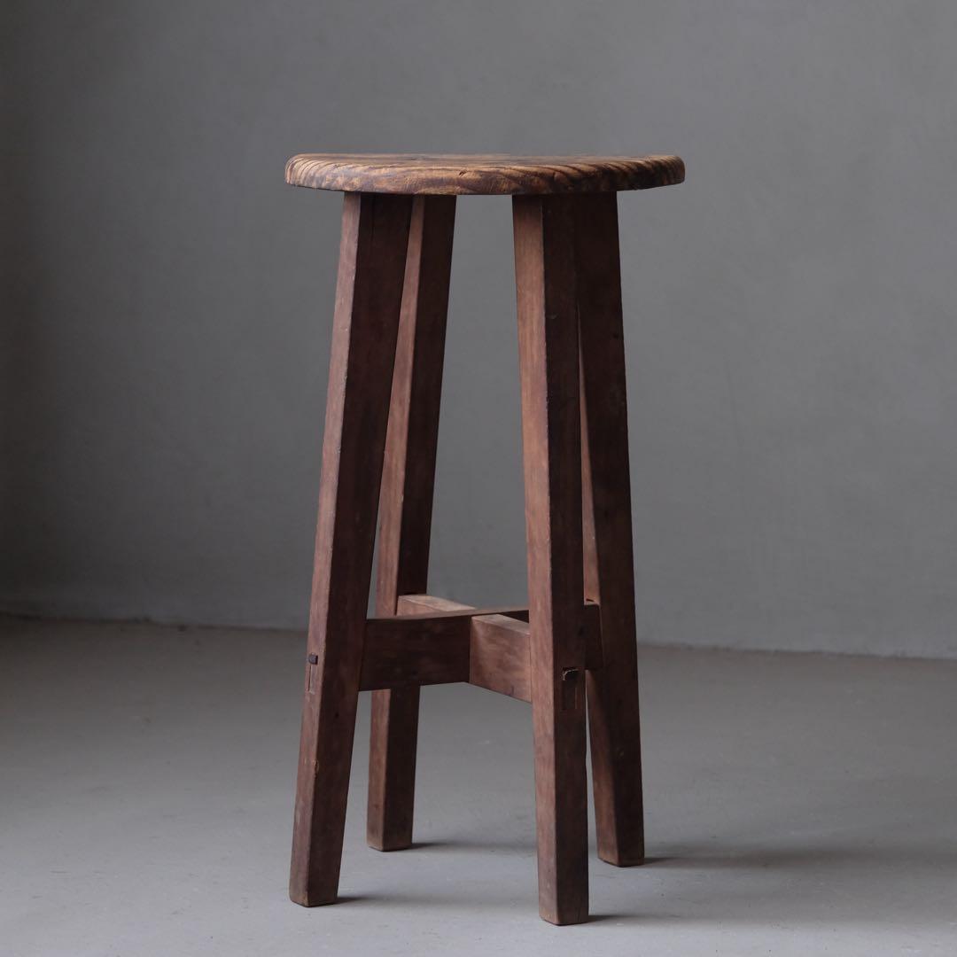 杉材 丸椅子　スツール チェア 古家具 古道具 アンティーク レトロ