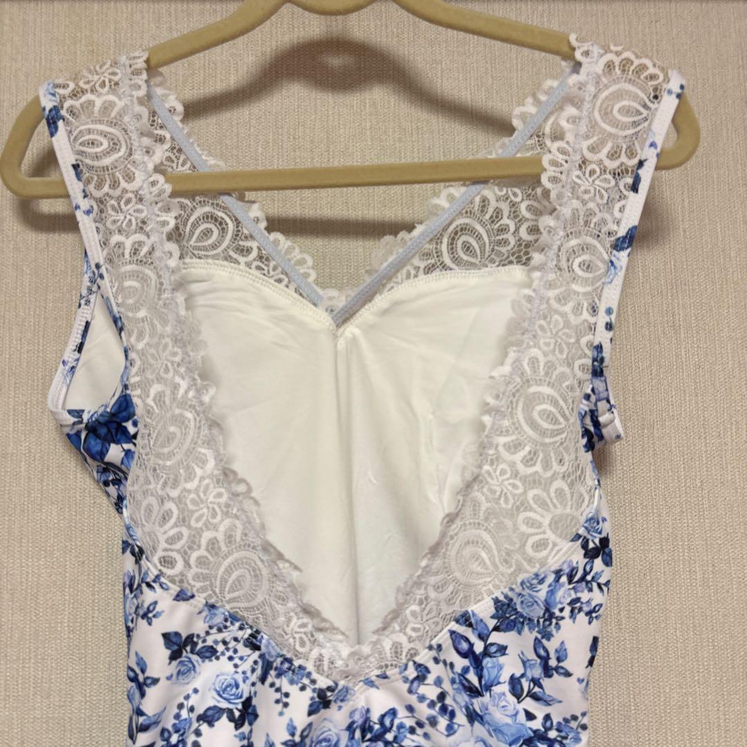 花柄レース付きレオタード　Lサイズ