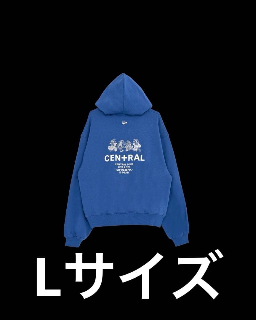 King Gnu CEN+RAL KG IS DEAD HOODIE ブルー L
