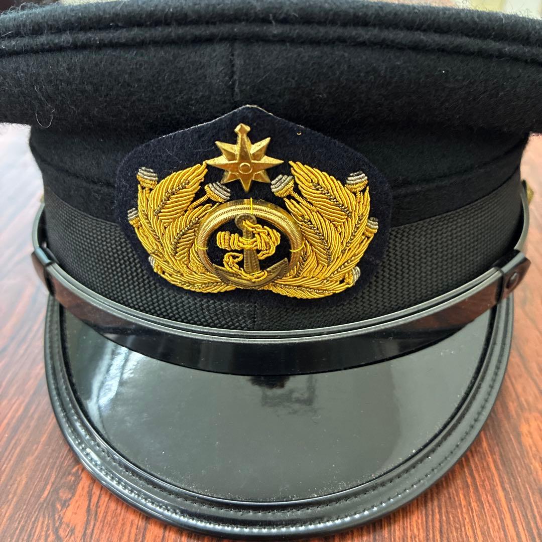 旧帝国海軍士官制帽 大日本帝國海軍グッズ 海軍グッズ 帽子 55cm