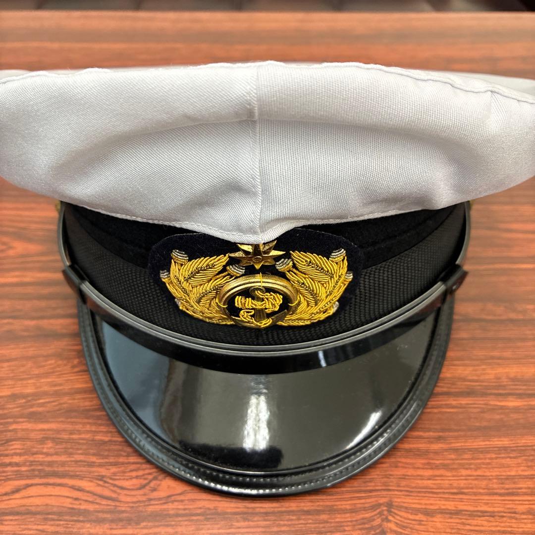 旧帝国海軍士官制帽 大日本帝國海軍グッズ 海軍グッズ 帽子 55cm