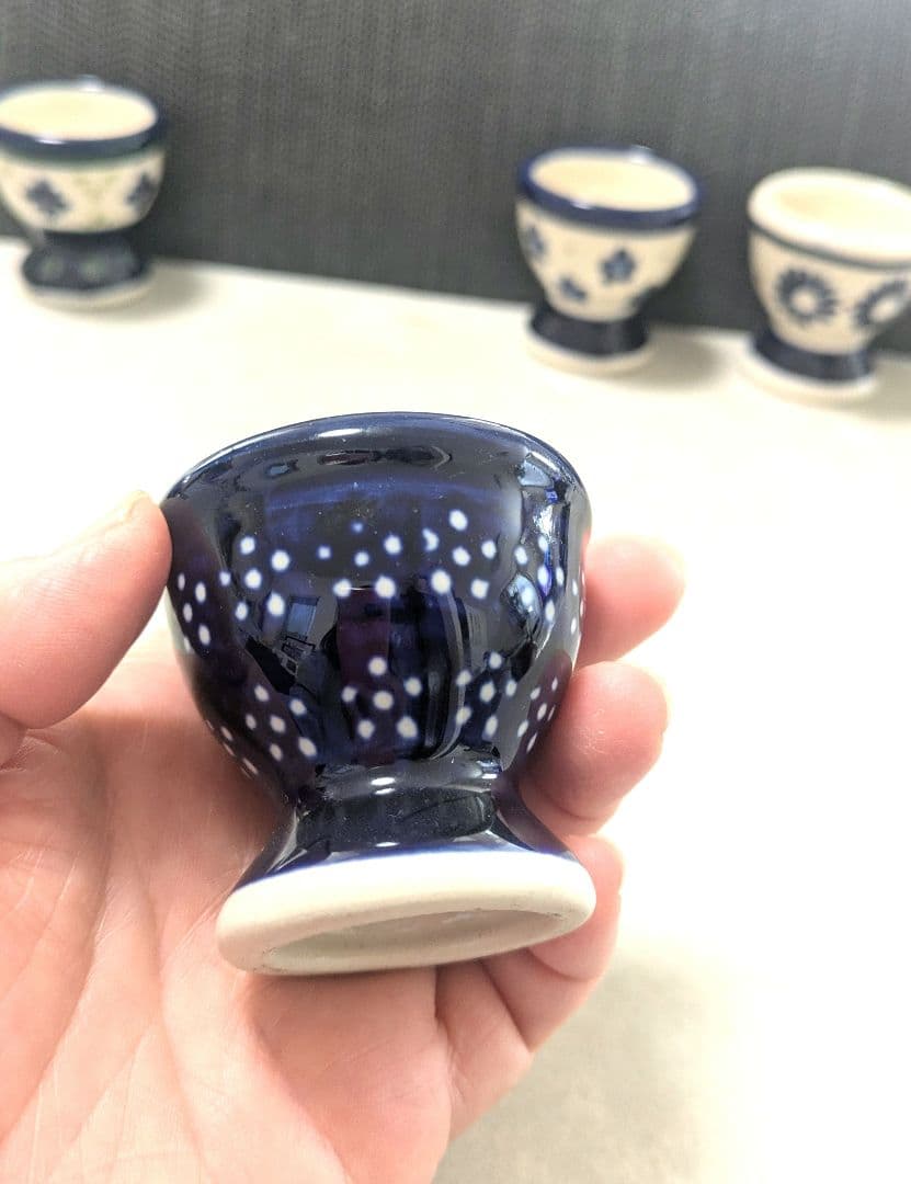 【未使用品】ポーランド食器　エッグスタンド4個セット