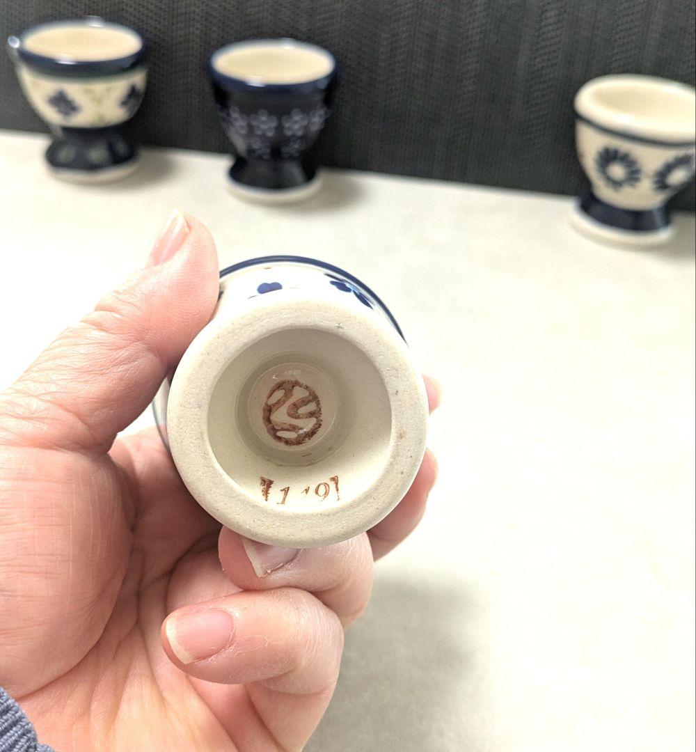 【未使用品】ポーランド食器　エッグスタンド4個セット