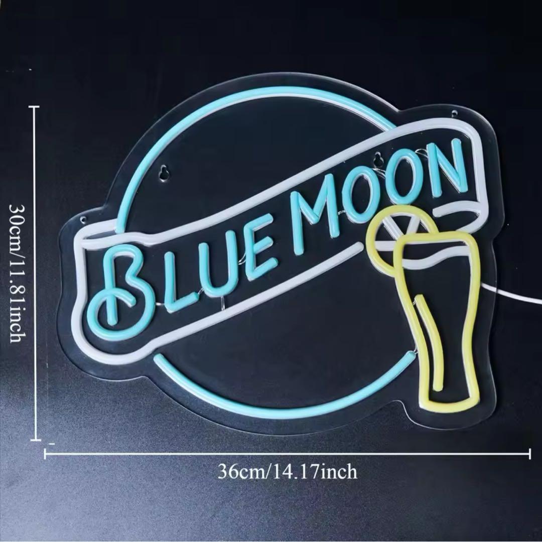 ブルームーン ネオンサイン アメリカ雑貨 BLUE MOON LED BAR