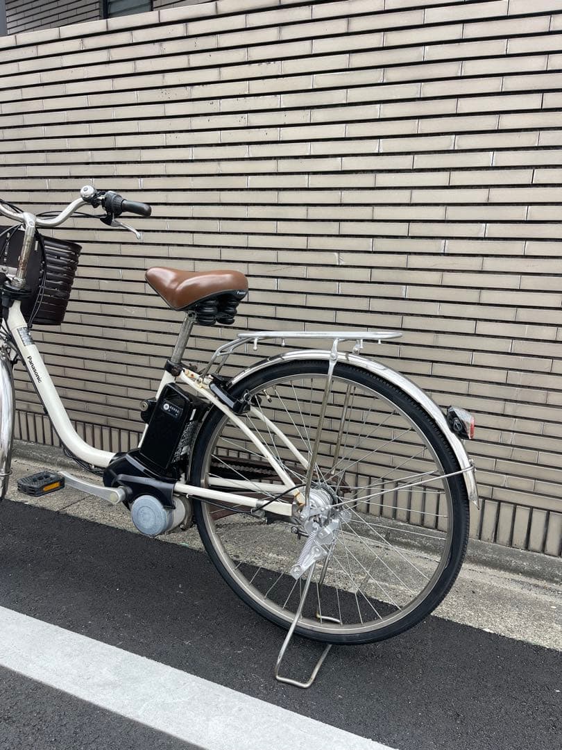 パナソニック電動アシスト自転車 ホワイト バスケット付き26DPTR02