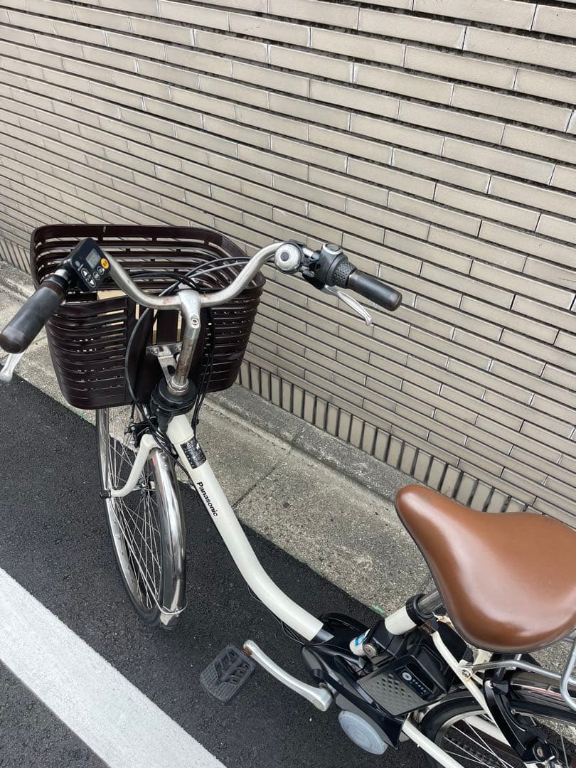 パナソニック電動アシスト自転車 ホワイト バスケット付き26DPTR02