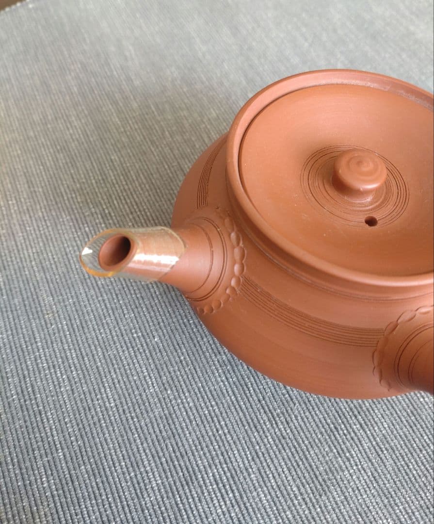 常滑焼 桑山圭洋造 朱泥 茶注 急須 茶道具　 木箱付き