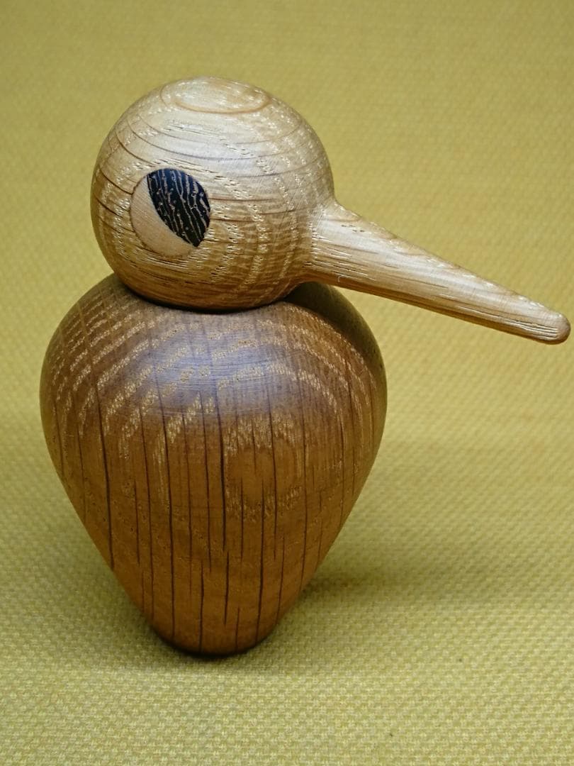 トリ　鳥　木彫　北欧　オブジェ　置物　インテリア　工芸品　美術品　A2686