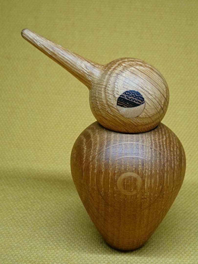 トリ　鳥　木彫　北欧　オブジェ　置物　インテリア　工芸品　美術品　A2686