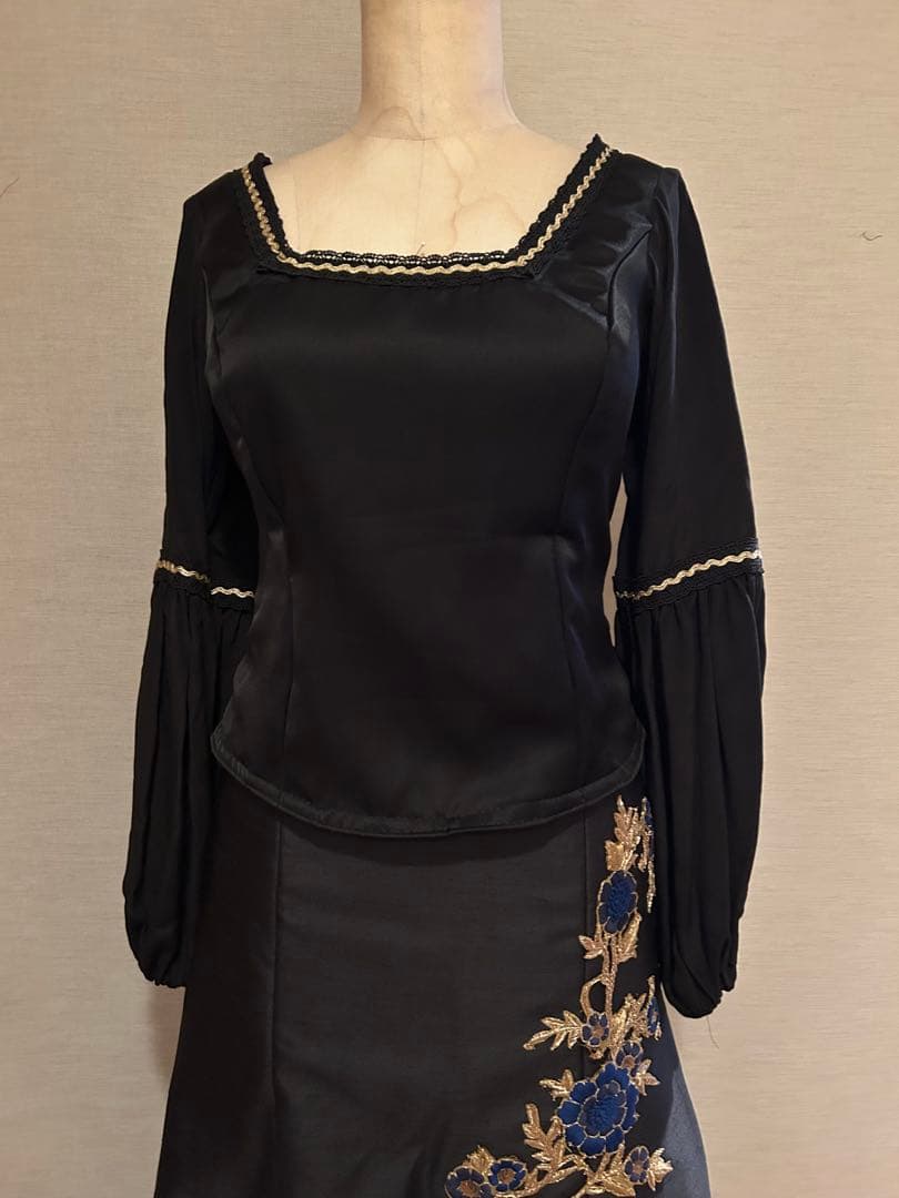 フラメンコ衣装ハンドメイドツーピース中古美品