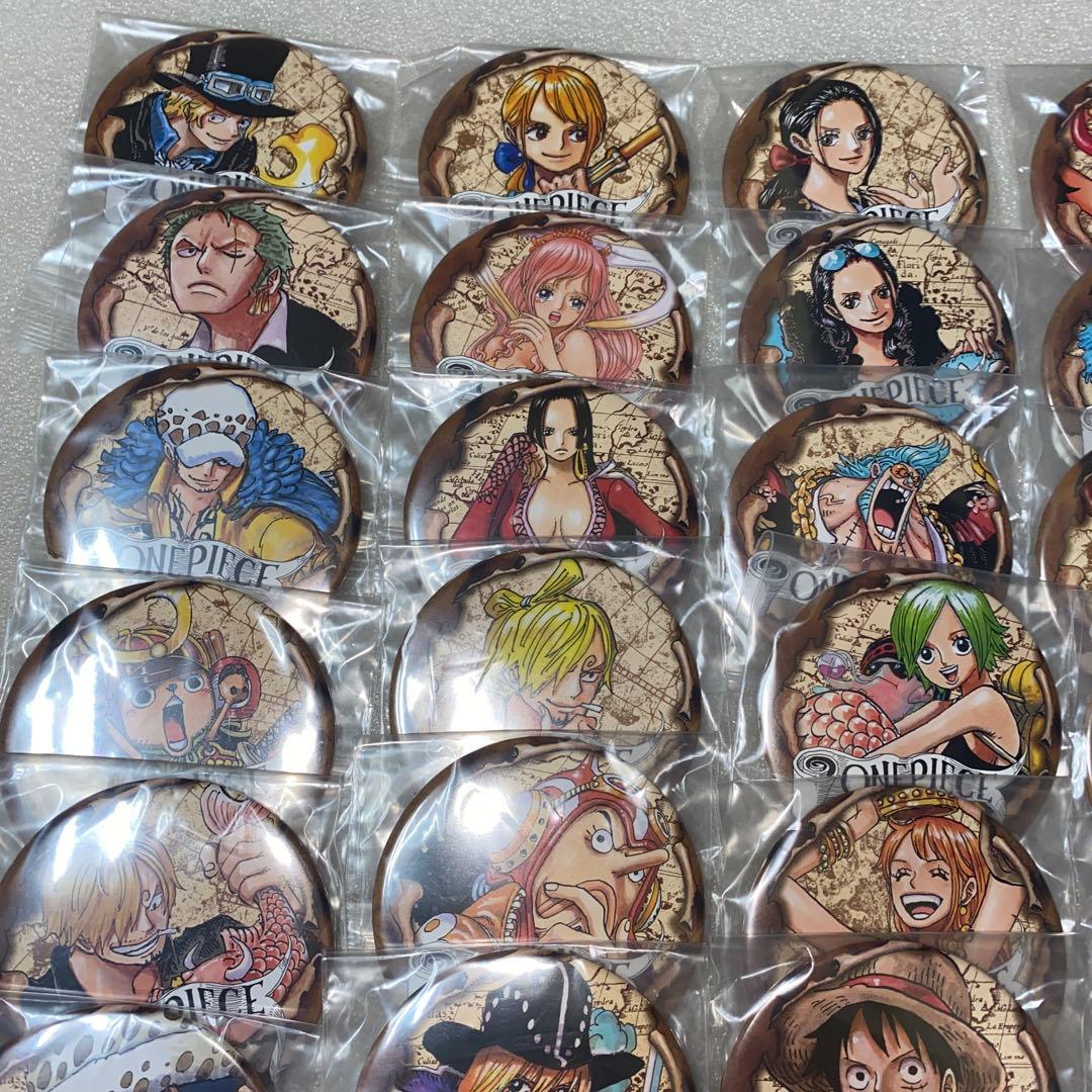 ワンピース　コレクション缶バッジ　42点セット　ルフィ　ゾロ　ロー　ホロ