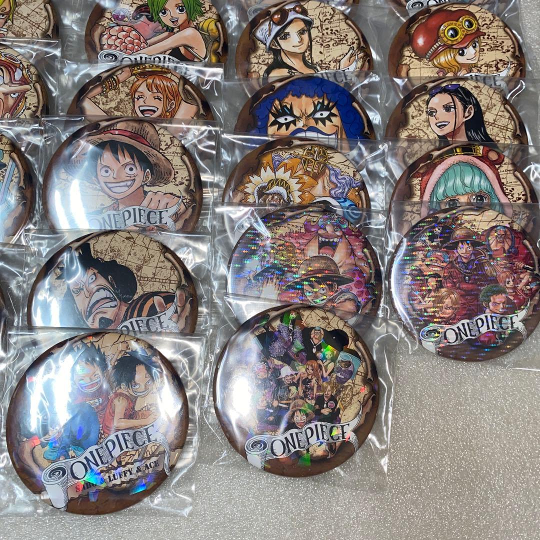 ワンピース　コレクション缶バッジ　42点セット　ルフィ　ゾロ　ロー　ホロ