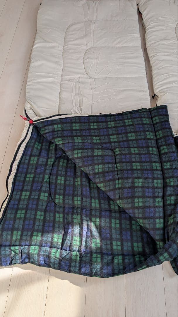 美品Coleman フリースアドベンチャー 2個セットホワイト チェック柄