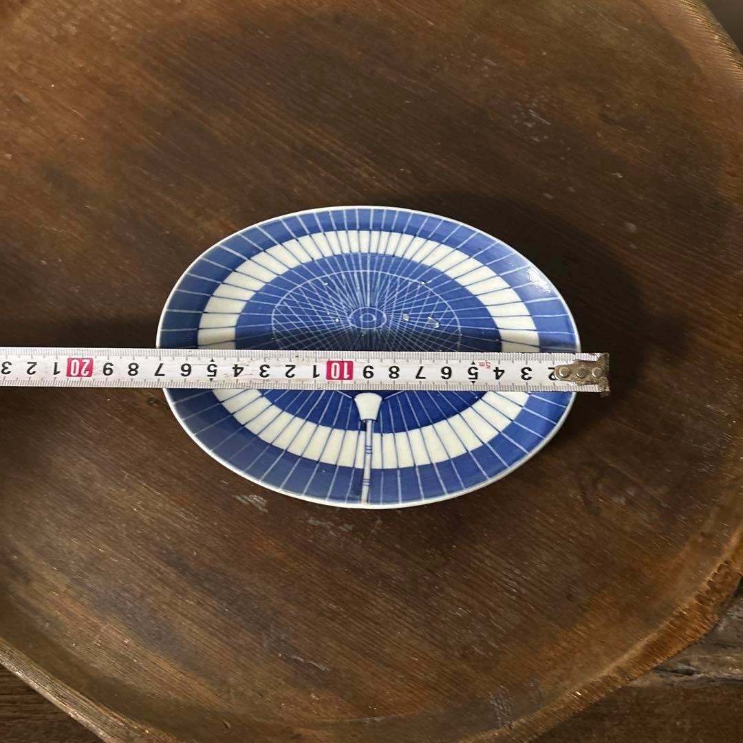 古伊万里　傘図　中皿　幕末明治　骨董　アンティーク　検:秦秀雄　白洲正子　李朝