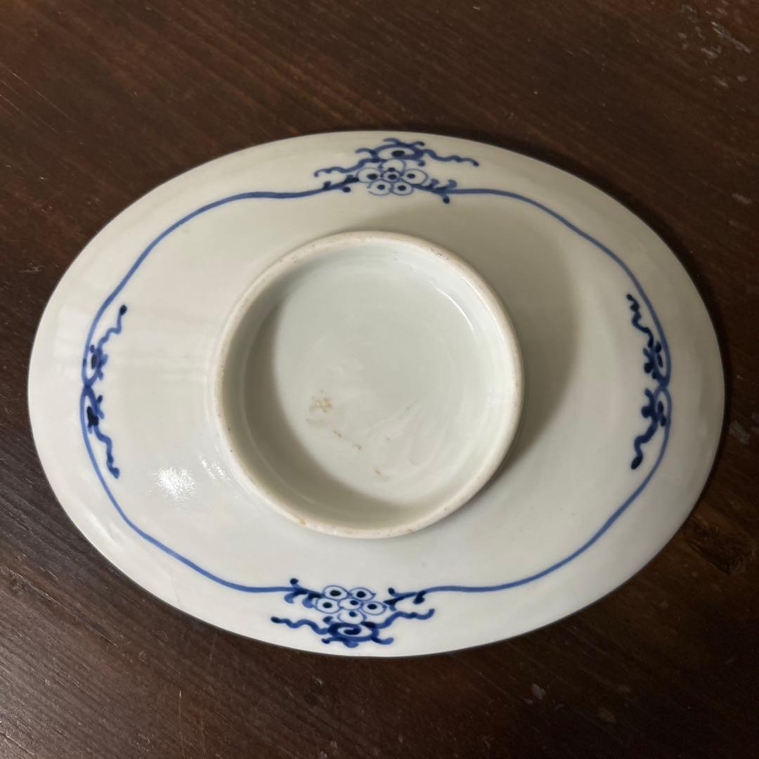 古伊万里　傘図　中皿　幕末明治　骨董　アンティーク　検:秦秀雄　白洲正子　李朝