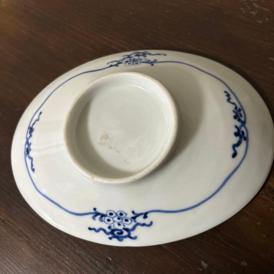 古伊万里　傘図　中皿　幕末明治　骨董　アンティーク　検:秦秀雄　白洲正子　李朝