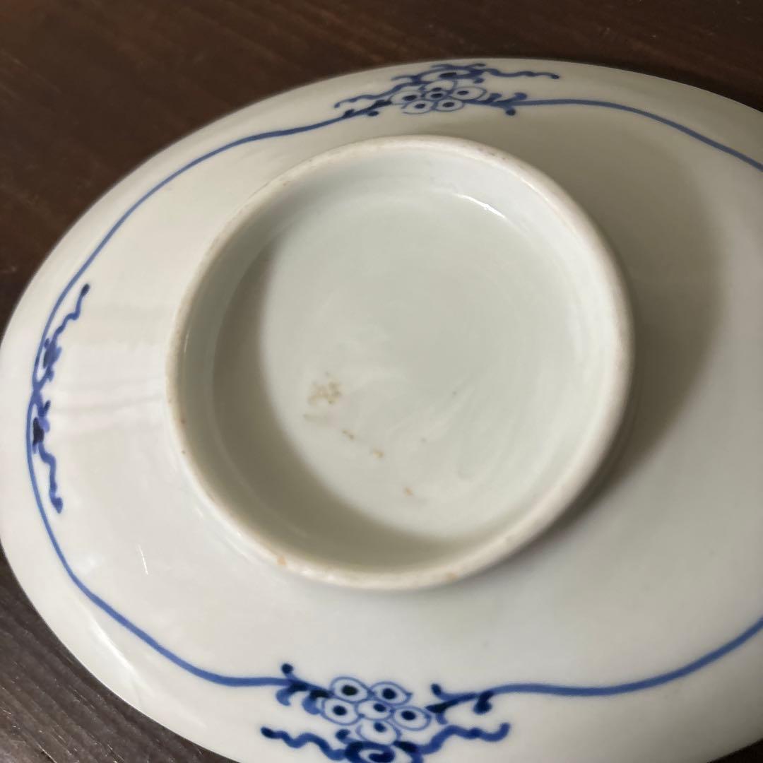 古伊万里　傘図　中皿　幕末明治　骨董　アンティーク　検:秦秀雄　白洲正子　李朝