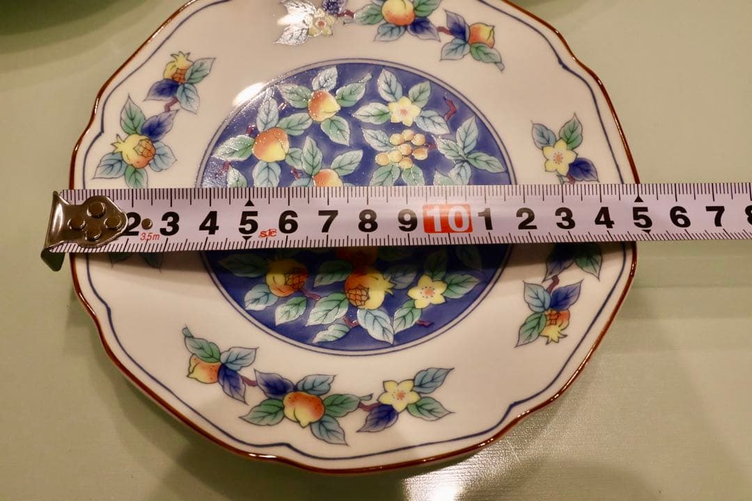 【未使用】橘吉 唐彩 果物皿 6点セット 箱付　丸皿