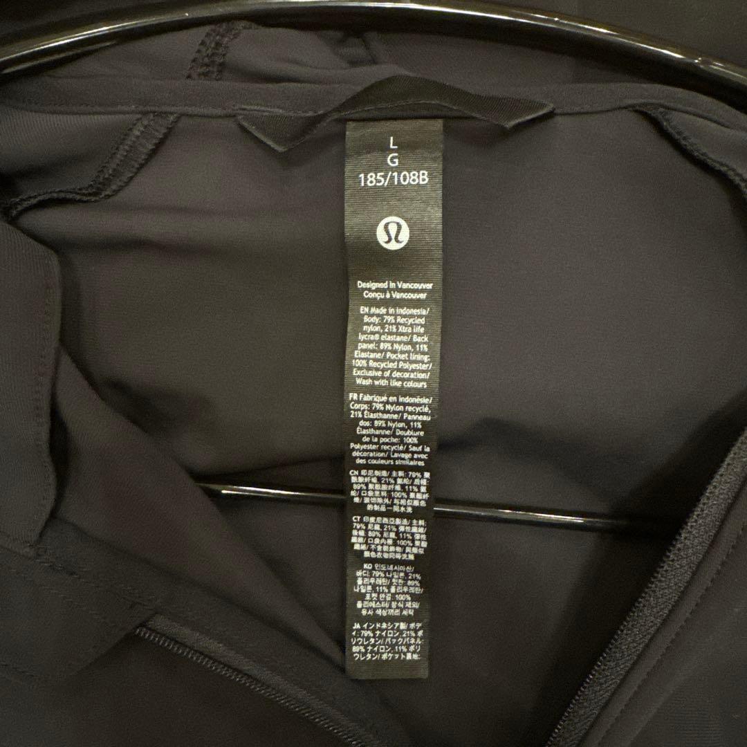 Lululemon ブラック フルジップフード付きアウター