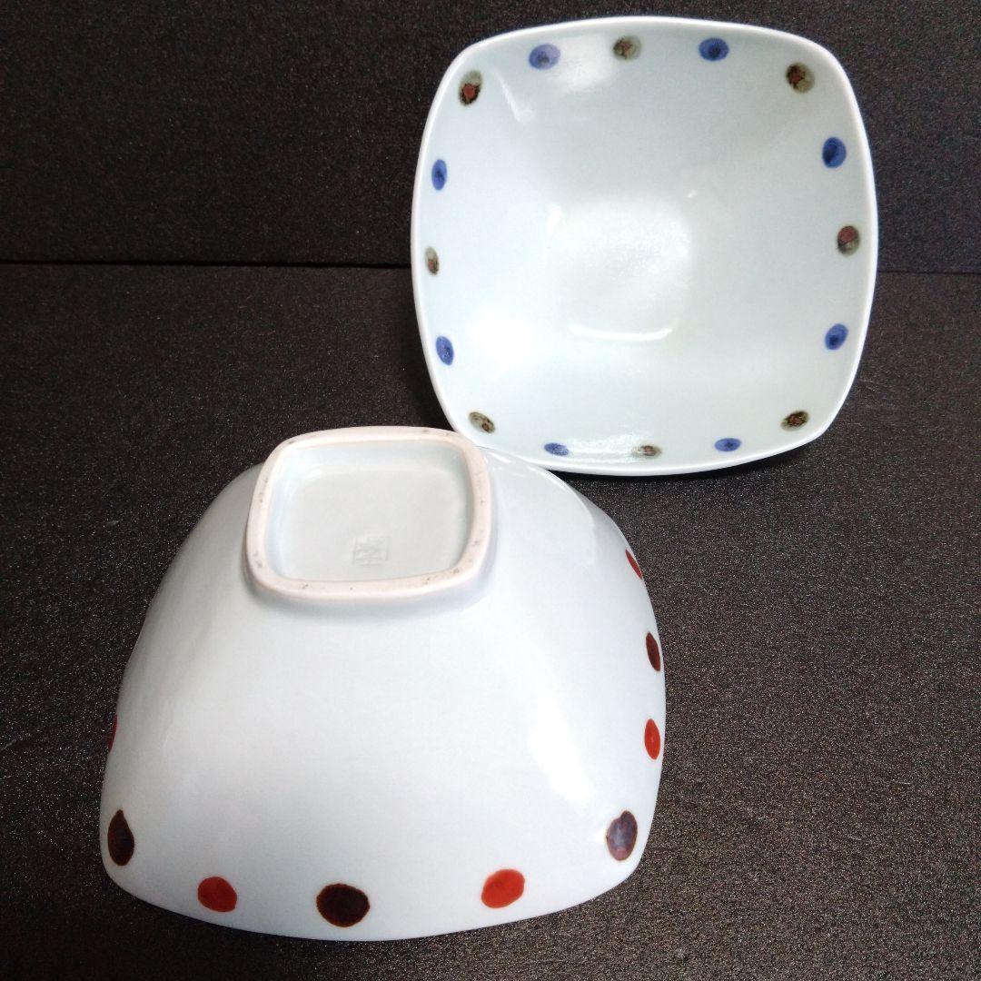 新品 有田焼 サラダボウル2個 角深鉢