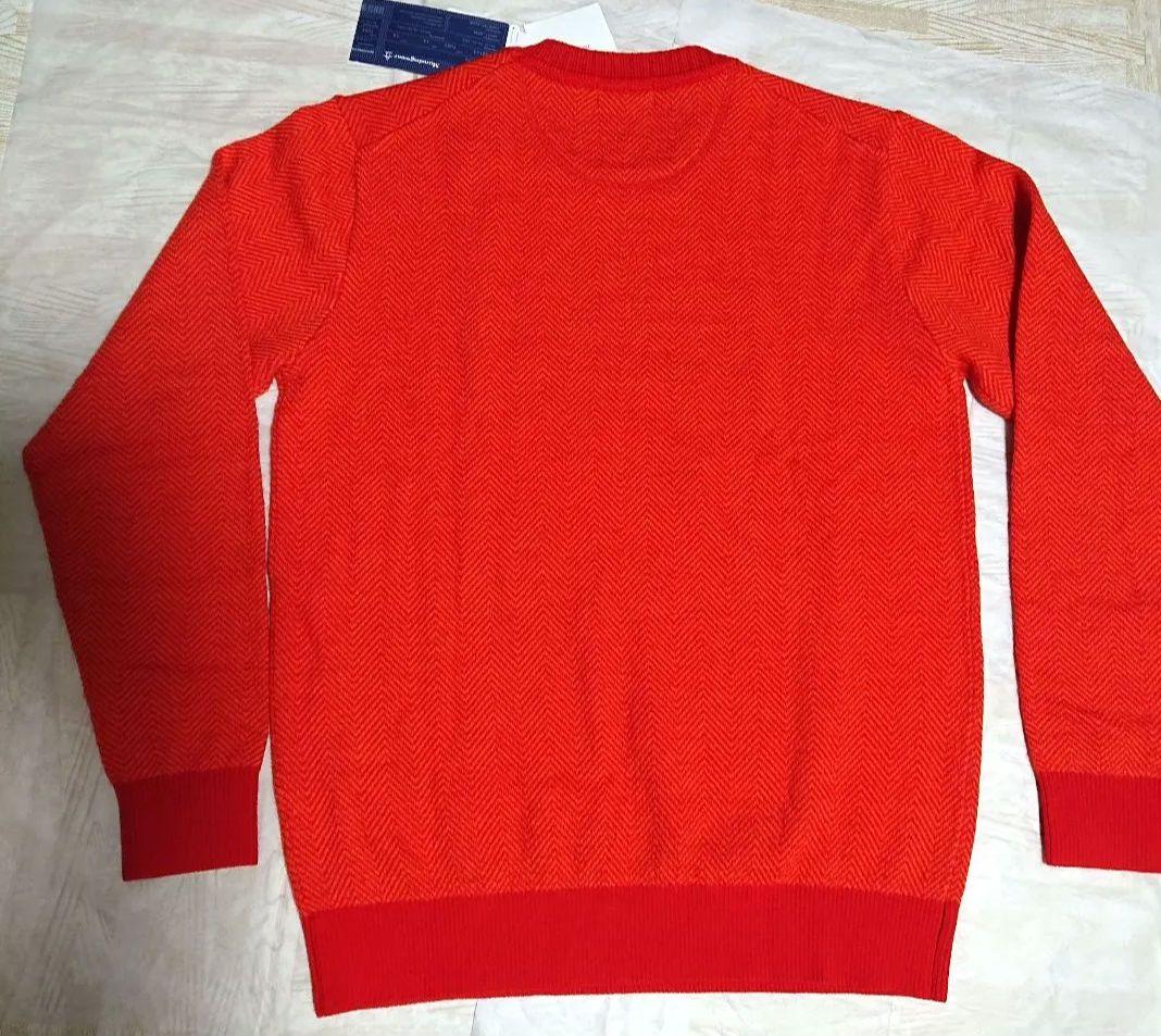 Munsingwearオレンジ ヘリンボーン セーター・ソックス・バック