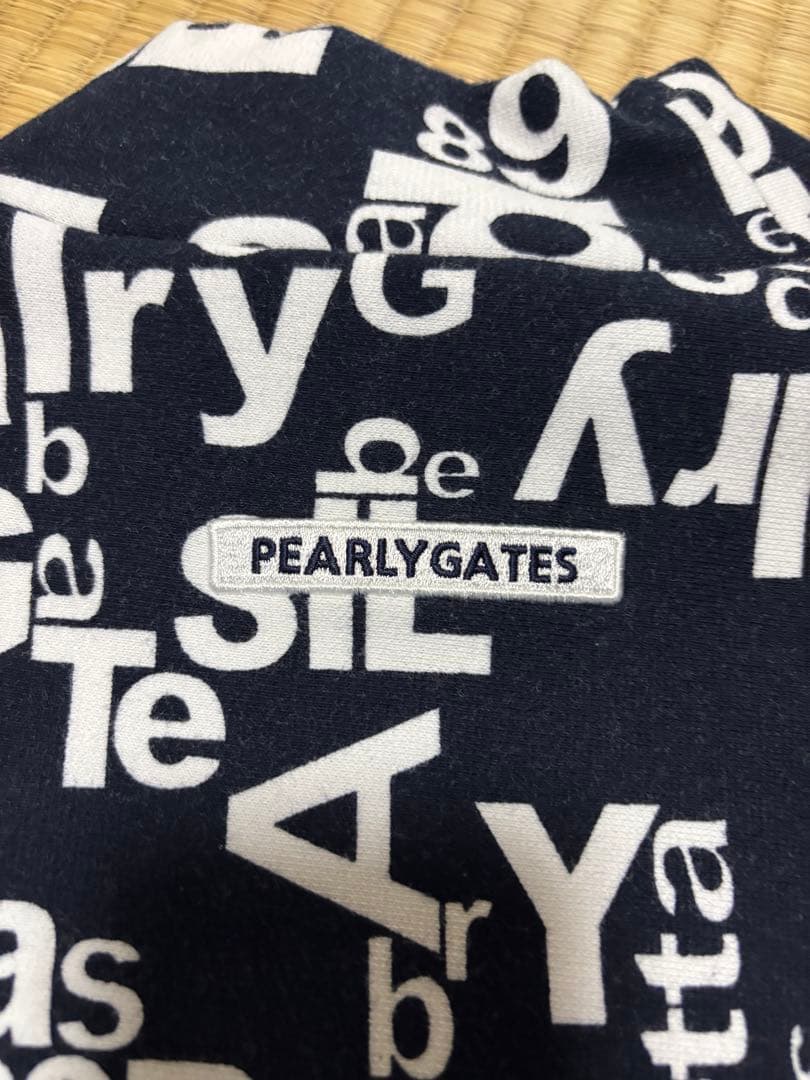 PEARLY GATES 文字柄 長袖ゴルフシャツ