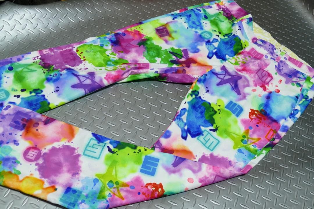 ★新品★ラウドマウスゴルフ★ストレッチツイル柄パンツ★XL★スプラッシュネオン