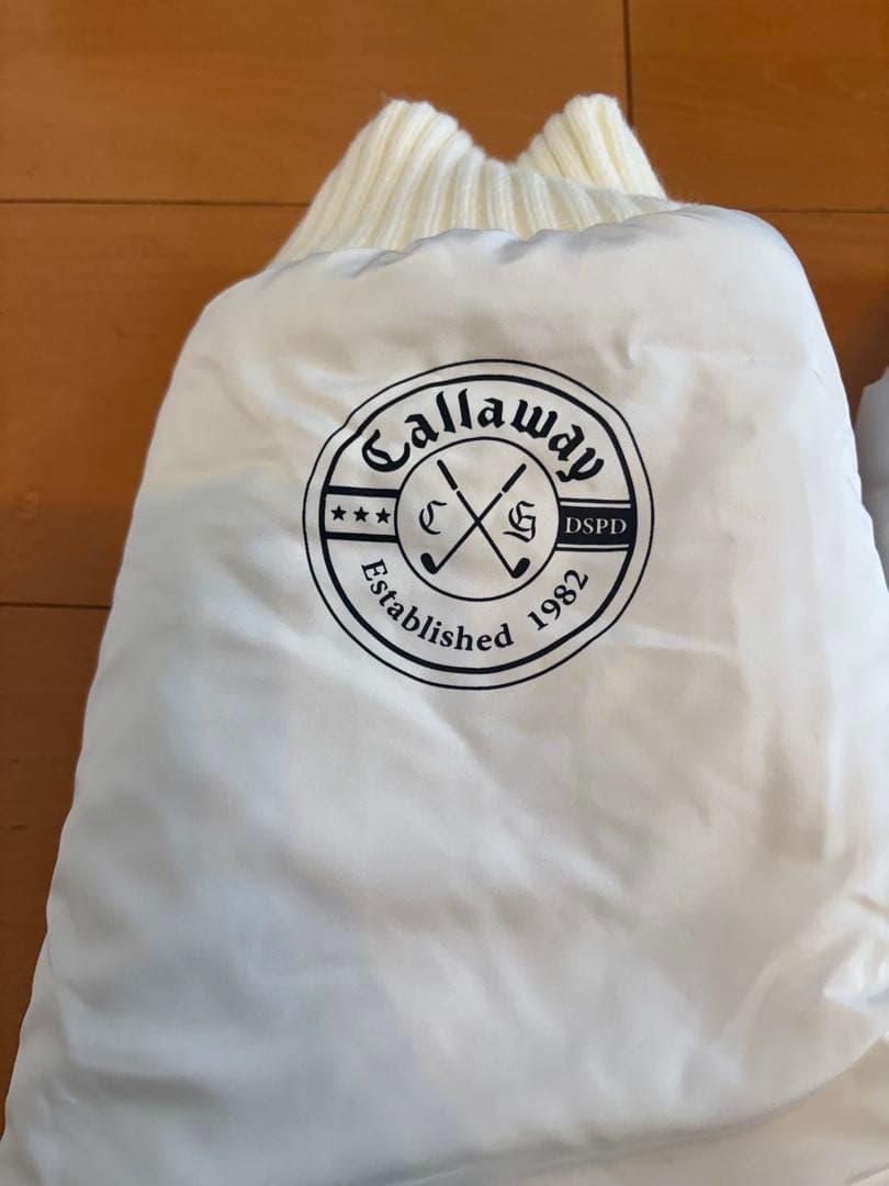 美品‼️callaway ゴルフ　レッグウォーマー　白　裏起毛