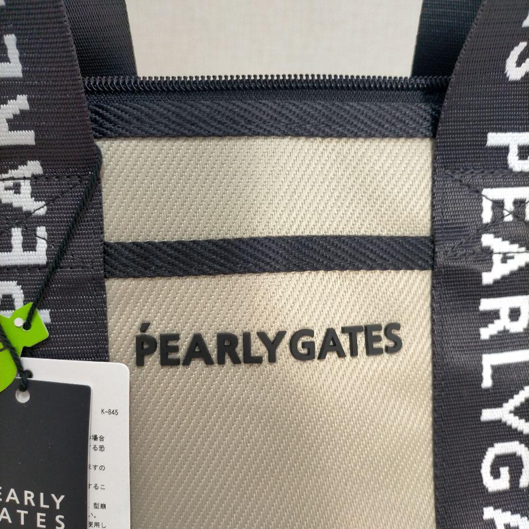 【タグ付】PEARLY GATES カートバッグ　ラウンドバッグ ベージュ