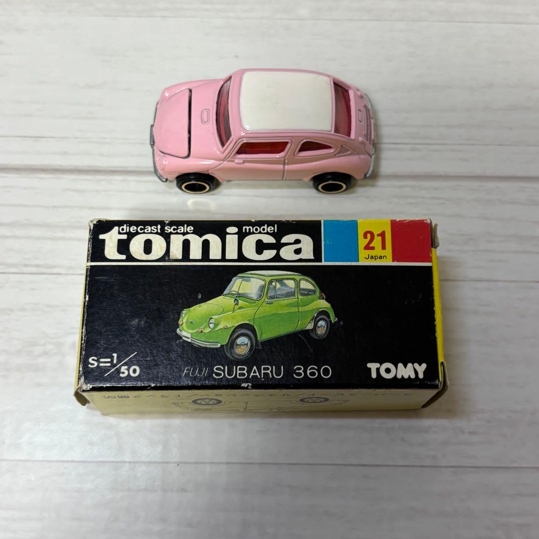 新品未使用 トミカ 富士重工 スバル 360 ピンク×白 てんとう虫フェア 黒箱