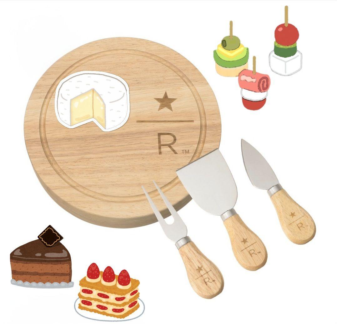 新品 STARBUCKS リザーブ チーズ カッティングボード カトラリーセット