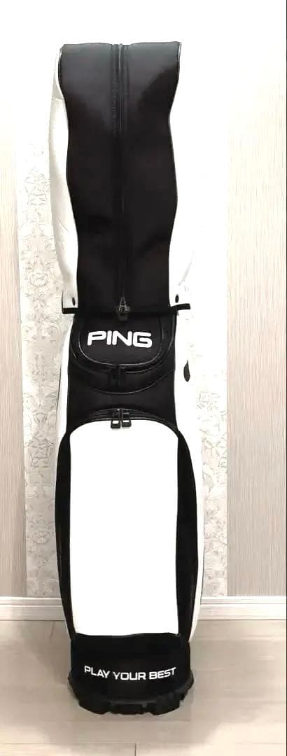 美品　PING キャディバッグ ホワイト/ブラック