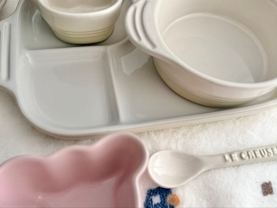 【美品】ル・クルーゼ　ベビー　テーブルウェア　セット　食器　お食い初めセット