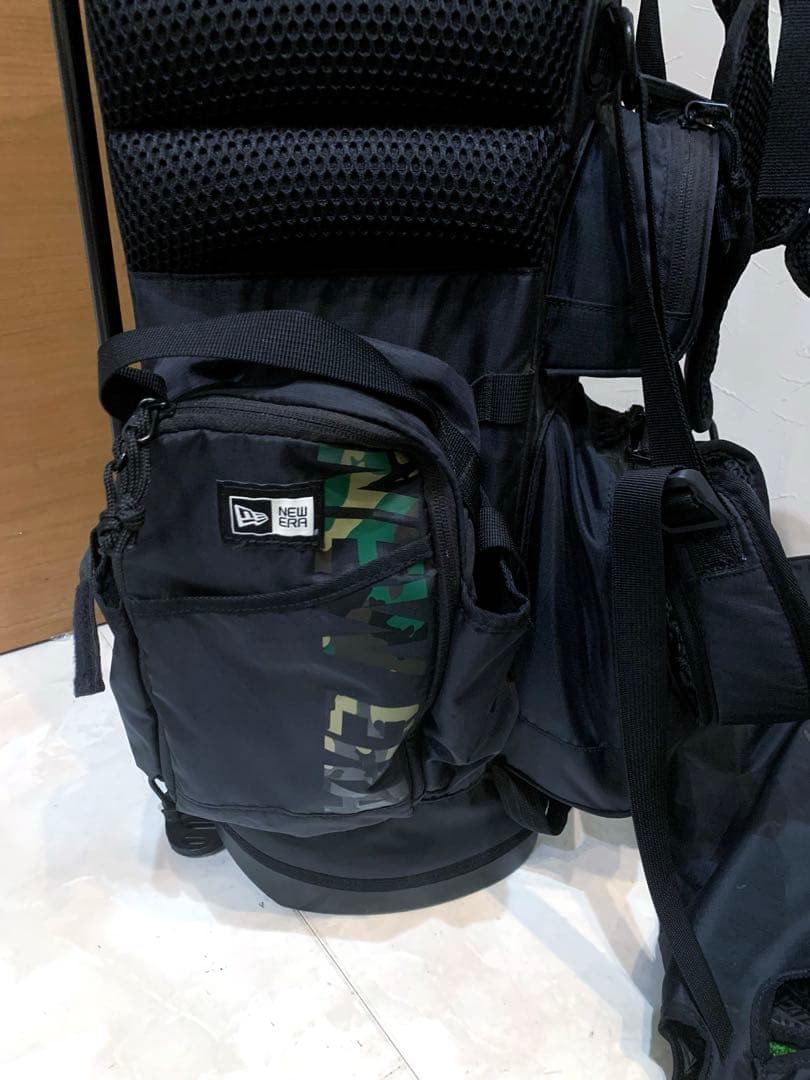 希少　完売　良品　ニューエラ　スタンド　キャディバッグ　迷彩ロゴ　カモフラ